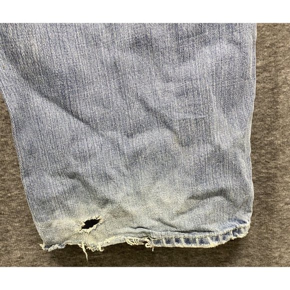 Old Navy Blue Jeans Men's 38x30 Distressed Y2K - Picture 10 of 11